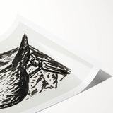 Modern Wall Art: Monochrome Bird Illustration – Minimalist Black & White Decor