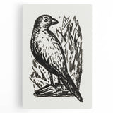 Modern Wall Art: Monochrome Bird Illustration – Minimalist Black & White Decor