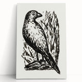Modern Wall Art: Monochrome Bird Illustration – Minimalist Black & White Decor