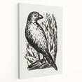 Modern Wall Art: Monochrome Bird Illustration – Minimalist Black & White Decor