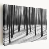 Blurred Winter Forest – Dynamic Black and White Motion Wall Art