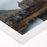 Rolled canvas artwork showcasing a stunning landscape with a majestic castle nestled among lush green hills, ideal for home decor. Perfect for art enthusiasts seeking vibrant, scenic pieces.