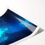 Vibrant rolled print showcasing a stunning landscape of caves, featuring rich earthy tones and intricate details, ideal for home decor and art enthusiasts.