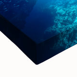 Close-up of a stretched canvas artwork depicting an intricate cave landscape design, featuring earthy tones and detailed textures, perfect for home decor enhancement.