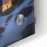 Close-up view of vibrant acrylic landscape artwork showcasing dramatic cliffs and ocean waves, highlighting rich colors and intricate details, perfect for modern decor.