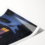 Majestic cliffs landscape rolled canvas print showcasing vibrant colors and textured details, elegantly packaged in a protective cardboard tube for easy display.