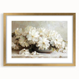 Framed Dining Room Prints - Elegant Floral Canvas Wall Art