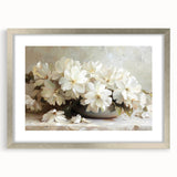 Framed Dining Room Prints - Elegant Floral Canvas Wall Art