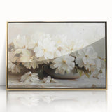 Framed Dining Room Prints - Elegant Floral Canvas Wall Art