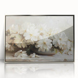 Framed Dining Room Prints - Elegant Floral Canvas Wall Art