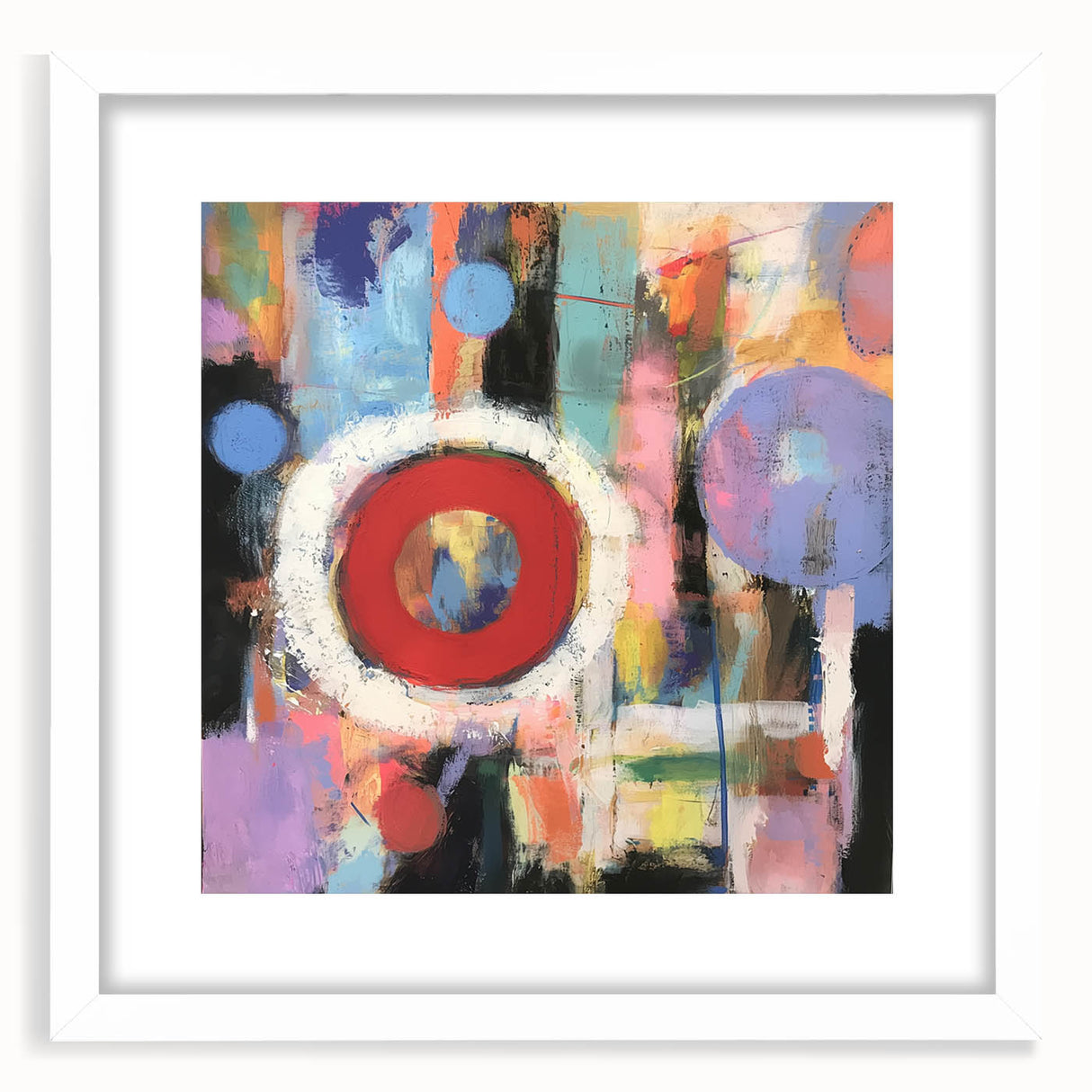Colorful Abstract Wall Art – Modern Geometric Canvas for Living Room