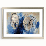 Abstract Office Wall Art - Navy Blue & Gold Corporate Canvas