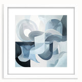 Abstract geometric frame with a white mat, showcasing a modern design, ideal for contemporary home decor. Perfect for displaying artwork or photography.