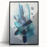 Framed acrylic artwork displaying abstract splatters in vibrant colors on a black background, perfect for modern home decor and artistic ambiance.