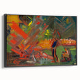 Expressionist Campfire Scene – Bold Abstract By the Campfire Wall Art