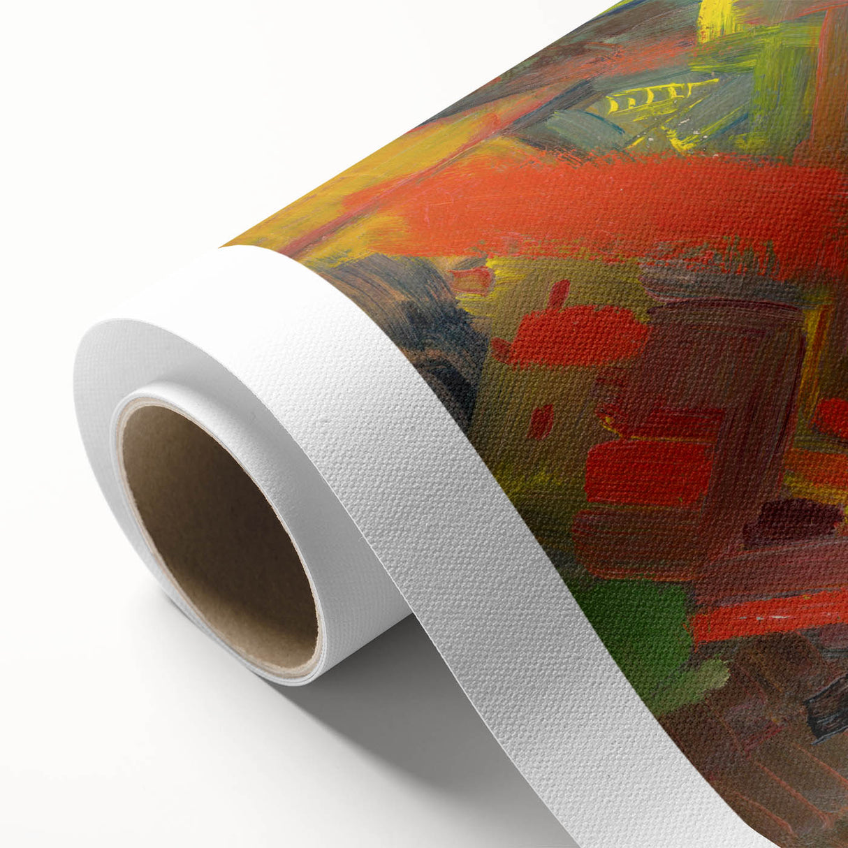Expressionist Campfire Scene – Bold Abstract By the Campfire Wall Art