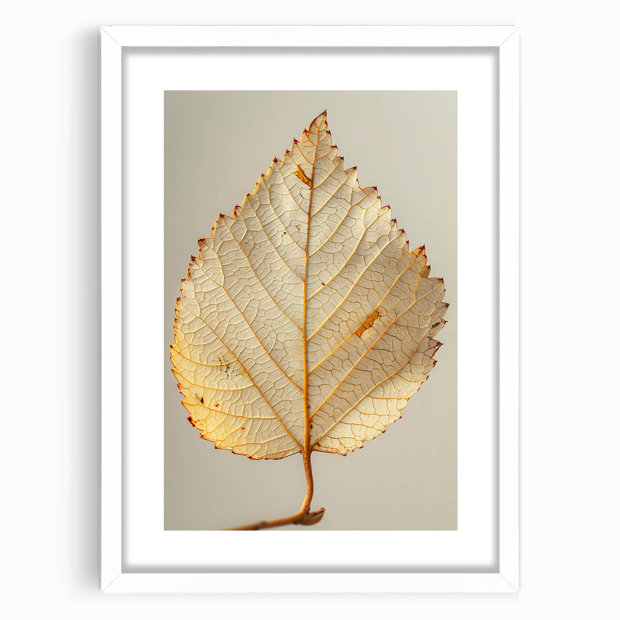 Floral wall art featuring vibrant flowers and green leaves in a white frame with a mat, perfect for home decor and enhancing interior aesthetics.