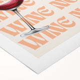 Art deco poster featuring a stylized cocktail glass, in muted gold and black tones on rolled canvas.