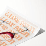 Extra large rolled print featuring black line art flowers on a white background, suitable for large living room wall decor.