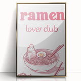 Large art print of a mid-century modernist style kitchen scene in muted earth tones on framed acrylic.