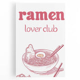 Black and white stretched canvas featuring a stylized coffee cup and saucer, ideal for kitchen wall art.