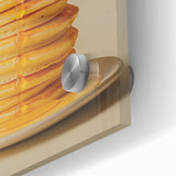 Acrylic print of large abstract pastries in vibrant, multicolor shades, ideal for dining room art.