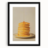 Extra large framed abstract art print depicting colorful pastries, textured finish, ideal for living room decor.