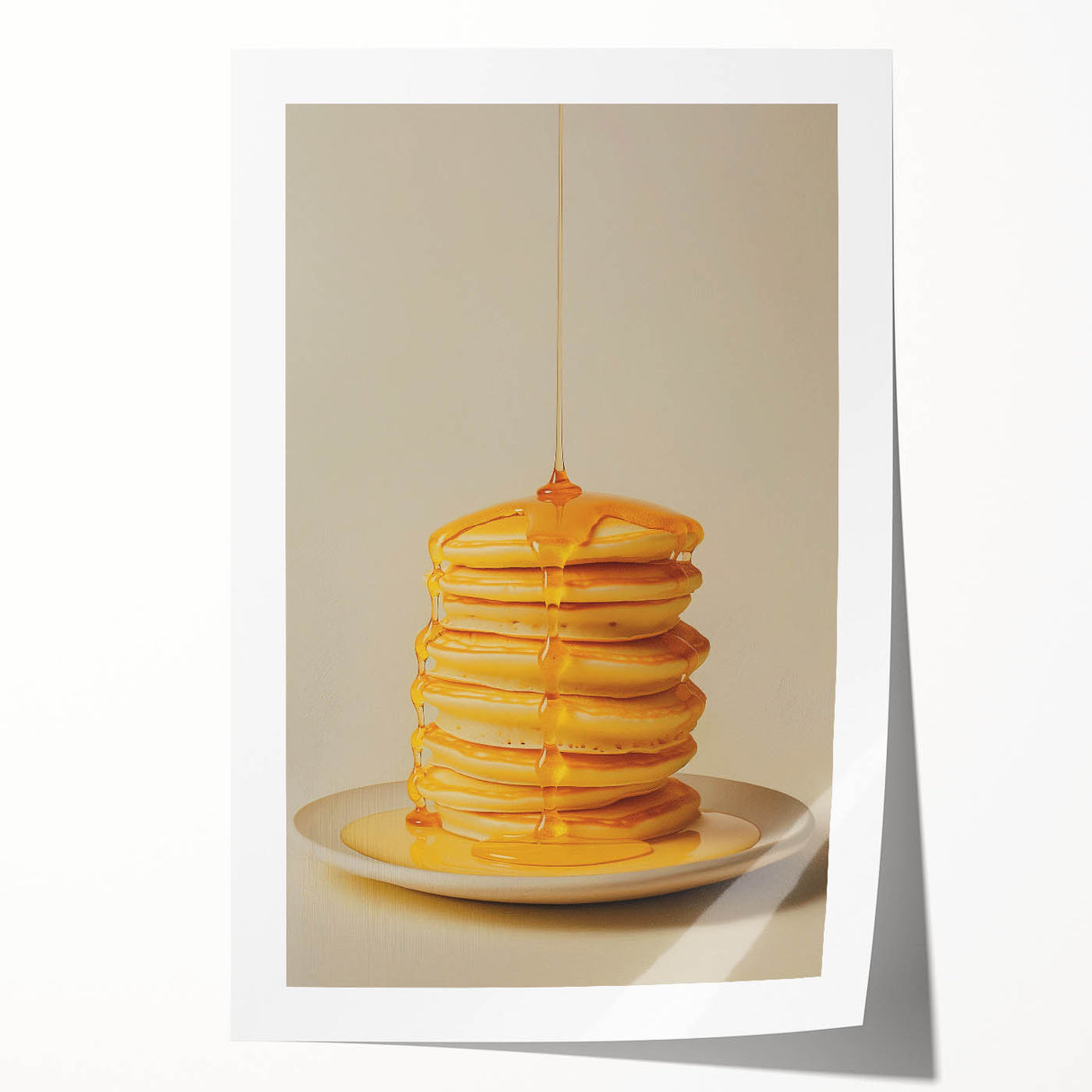 Rolled print of pastries and floral designs in soft pastel shades.