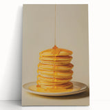 Black and white stretched canvas featuring an assortment of pastries, ideal for kitchen wall art.