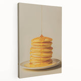 Large canvas print featuring an array of assorted pastries in soft brown and cream tones, suitable for kitchen wall art.