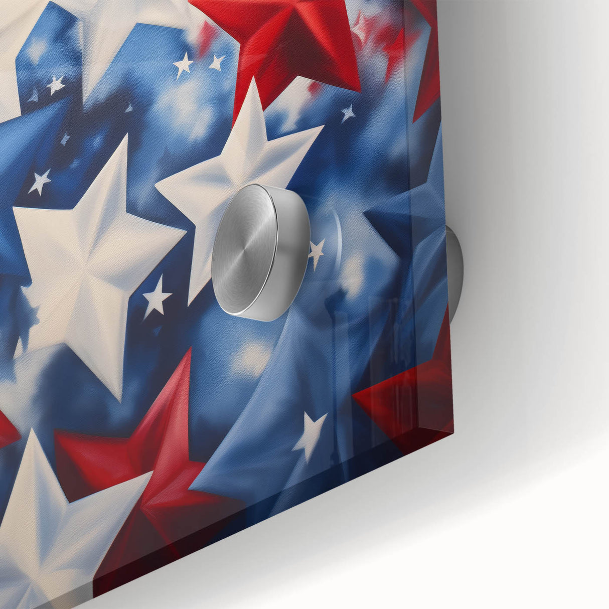 Patriotic Star Pattern - 4th of July Wall Art Decoration