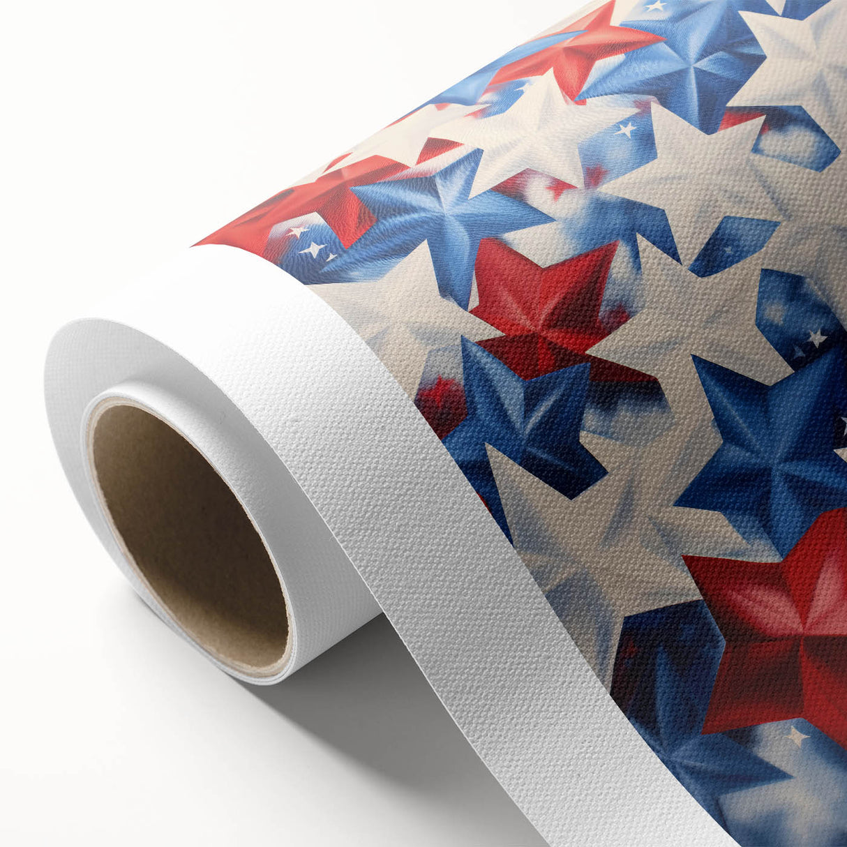 Patriotic Star Pattern - 4th of July Wall Art Decoration