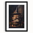 Witch’s Hat and Books Halloween Wall Art - Gothic Oil Painting
