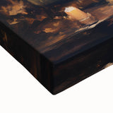 Witch’s Hat and Books Halloween Wall Art - Gothic Oil Painting