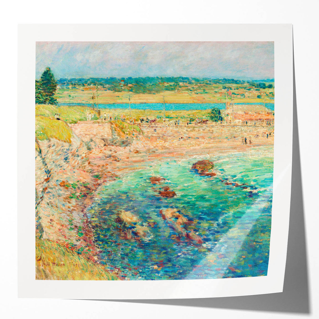 Childe Hassam's Bailey’s Beach - Impressionist Coastal Landscape Print