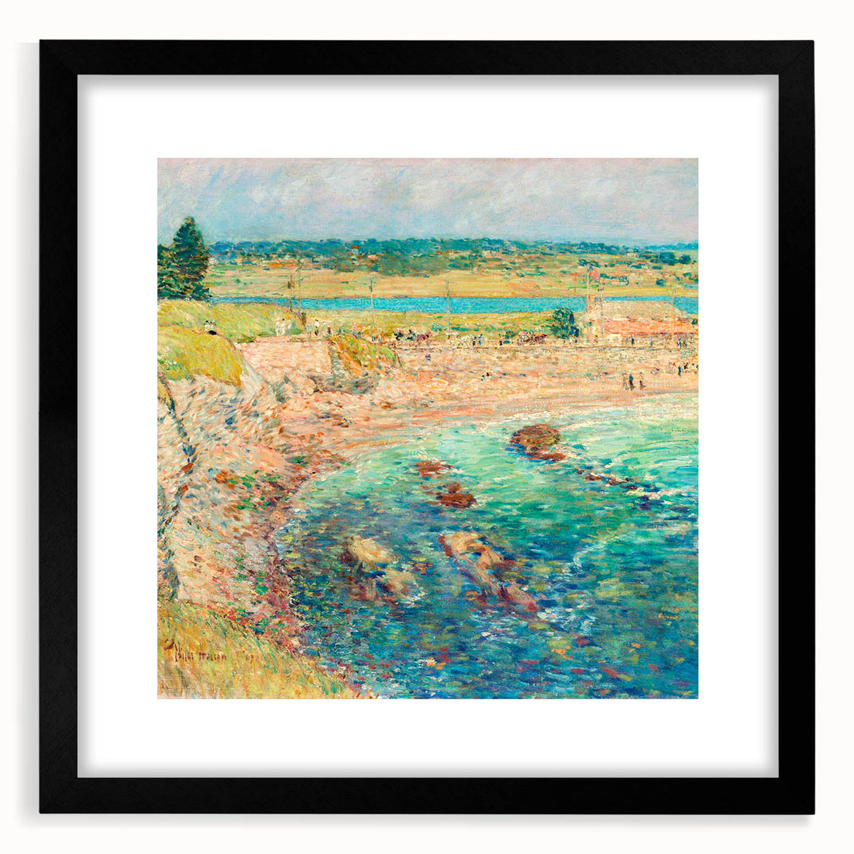 Childe Hassam's Bailey’s Beach - Impressionist Coastal Landscape Print