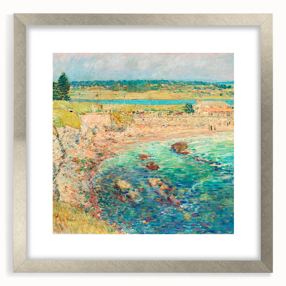Childe Hassam's Bailey’s Beach - Impressionist Coastal Landscape Print