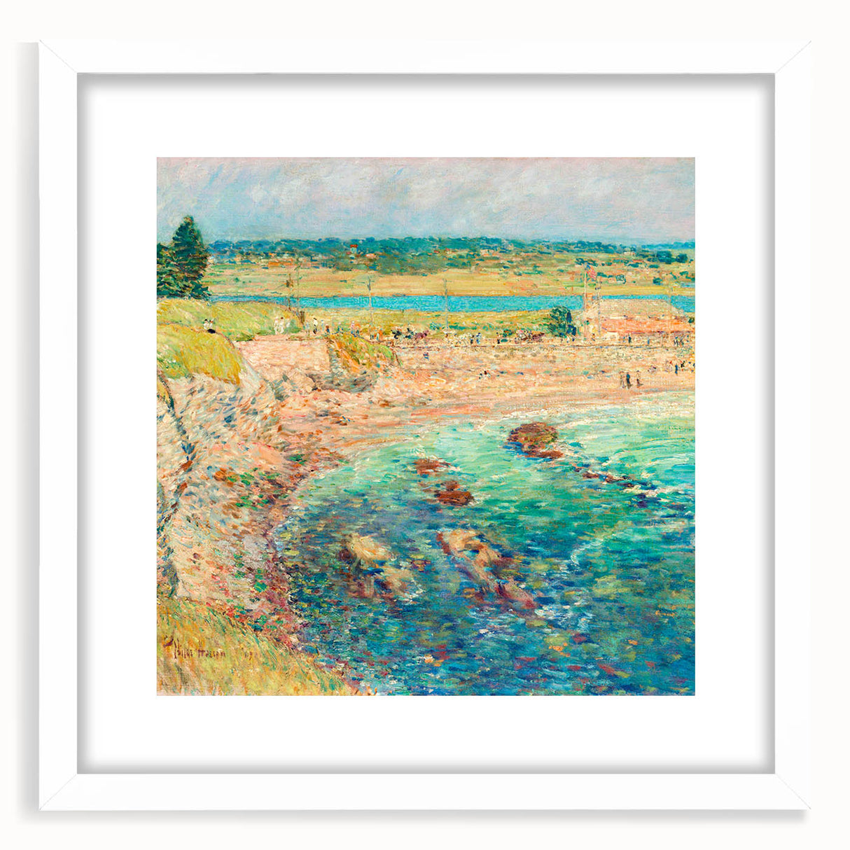 Childe Hassam's Bailey’s Beach - Impressionist Coastal Landscape Print
