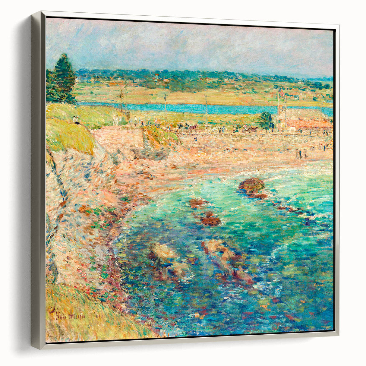 Childe Hassam's Bailey’s Beach - Impressionist Coastal Landscape Print