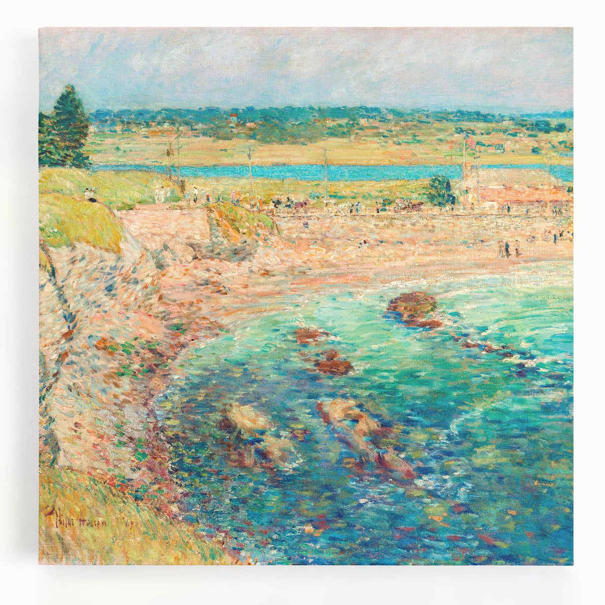 Childe Hassam's Bailey’s Beach - Impressionist Coastal Landscape Print
