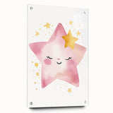 Smiling Star Girls Room Wall Art – Celestial Nursery Print