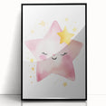 Smiling Star Girls Room Wall Art – Celestial Nursery Print