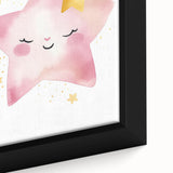 Smiling Star Girls Room Wall Art – Celestial Nursery Print