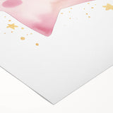 Smiling Star Girls Room Wall Art – Celestial Nursery Print