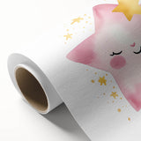 Smiling Star Girls Room Wall Art – Celestial Nursery Print