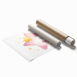 Smiling Star Girls Room Wall Art – Celestial Nursery Print