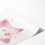 Smiling Star Girls Room Wall Art – Celestial Nursery Print