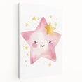 Smiling Star Girls Room Wall Art – Celestial Nursery Print