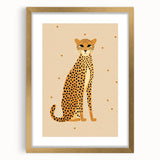 Framed Canvas Art for Children - Cheetah Nursery Wall Print