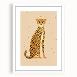 Framed Canvas Art for Children - Cheetah Nursery Wall Print